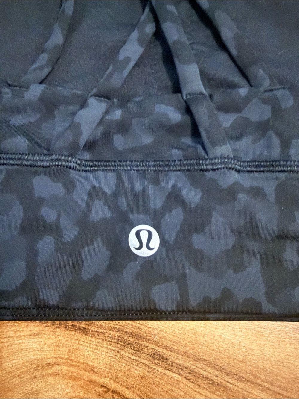Lululemon Energy Bra High Neck Long Line Size 8 Formation Camo Deep Coal Multi - Picture 6 of 6
